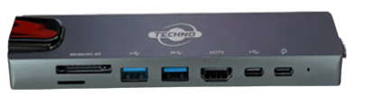 TN-0801-TPC – Techno USB-C 8-in-1 Adapter