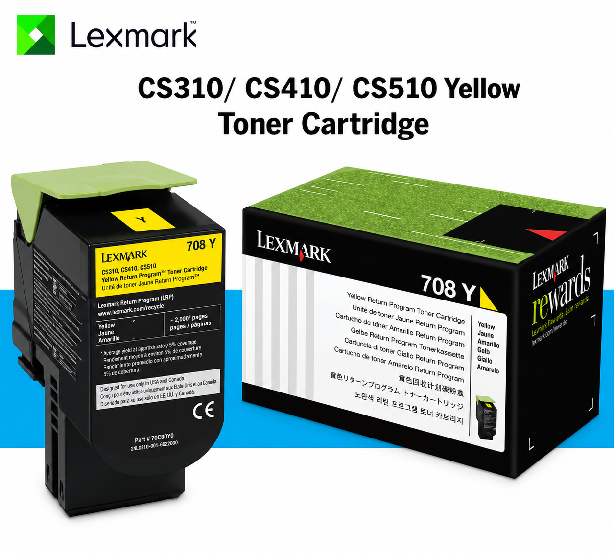 Lexmark CS310/CS410 Yellow Toner